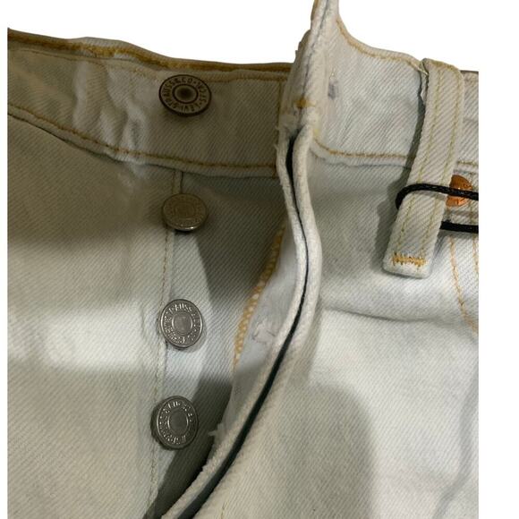 Levis Premium Jeans Short Womens 32 High Rise Button Fly Summer Sexy Denim NWT - Picture 7 of 12